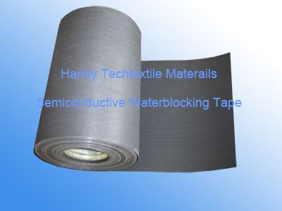Reinforced semiconductive waterblocking tapes